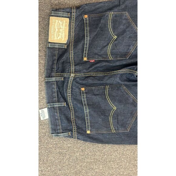 Levi's 514 Straight Fit Jeans Mens 38x30 Dark Wash Blue Denim 100% Cotton - Picture 3 of 4
